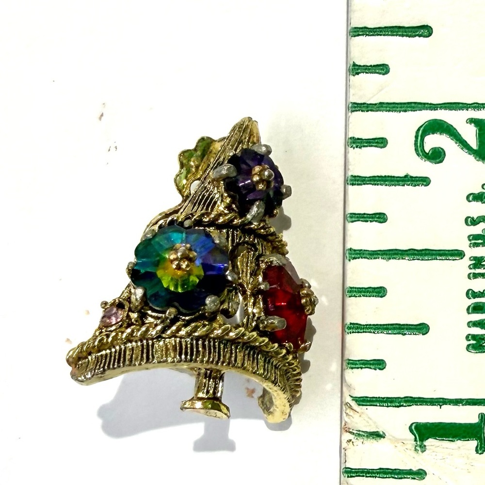 VTG Gold Christmas Tree Jewelry Set …Pen and Earrings - Picture 7 of 7